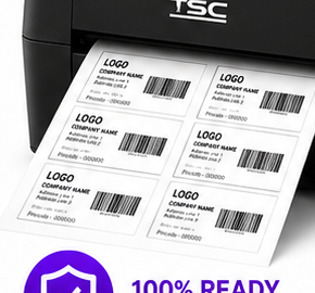 A4 sheet with labels